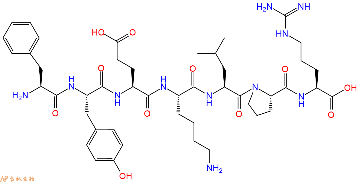 专肽生物产品H2N-Phe-Tyr-Glu-Lys-Leu-Pro-Arg-OH