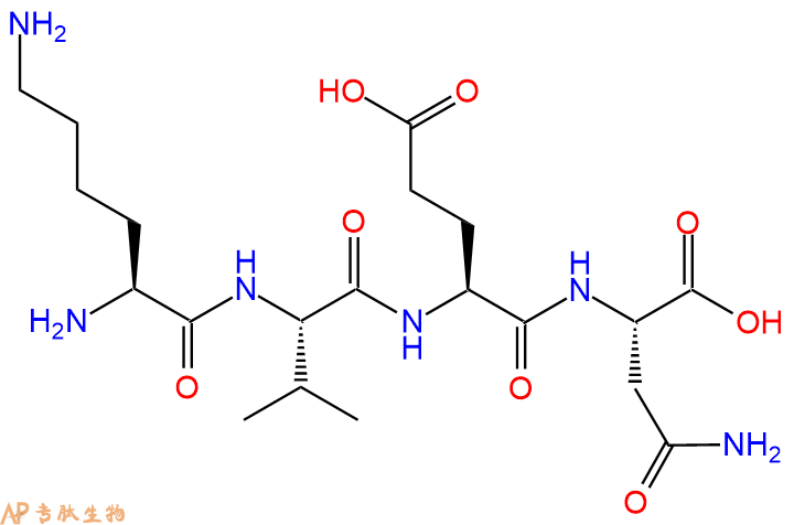 专肽生物产品H2N-Lys-Val-Glu-Asn-OH