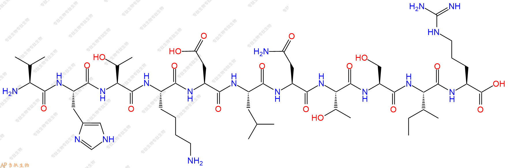 专肽生物产品H2N-Val-His-Thr-Lys-Asp-Leu-Asn-Thr-Ser-Ile-Arg-OH