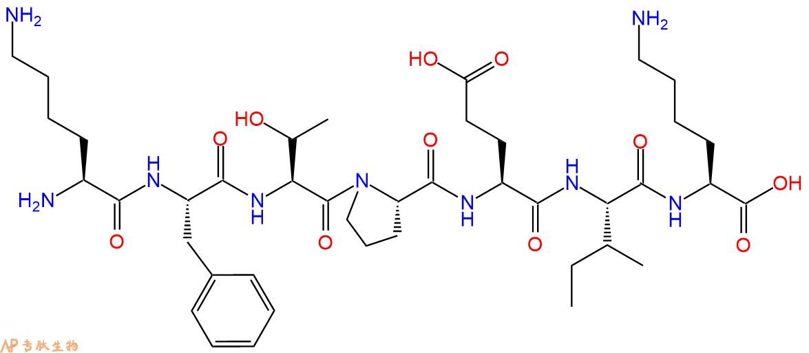 专肽生物产品H2N-Lys-Phe-Thr-Pro-Glu-Ile-Lys-OH