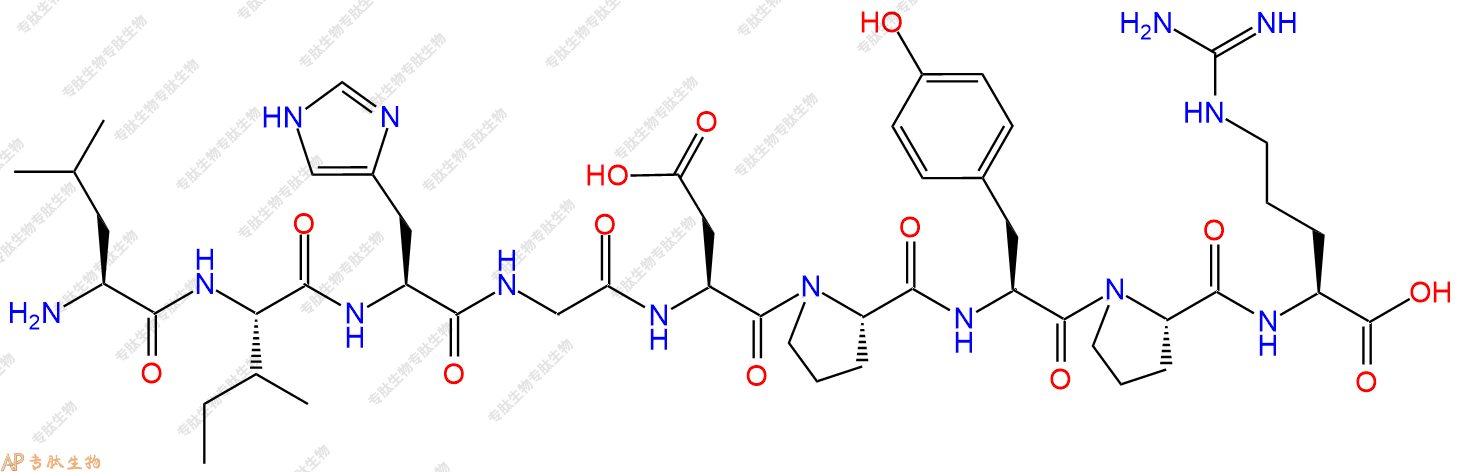 专肽生物产品H2N-Leu-Ile-His-Gly-Asp-Pro-Tyr-Pro-Arg-OH