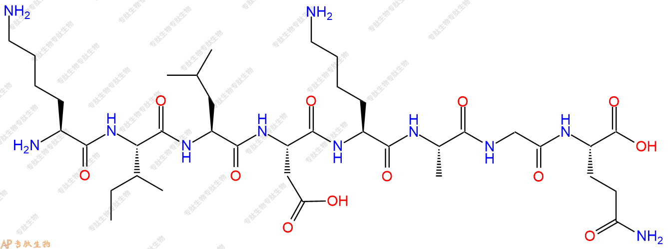 专肽生物产品H2N-Lys-Ile-Leu-Asp-Lys-Ala-Gly-Gln-OH