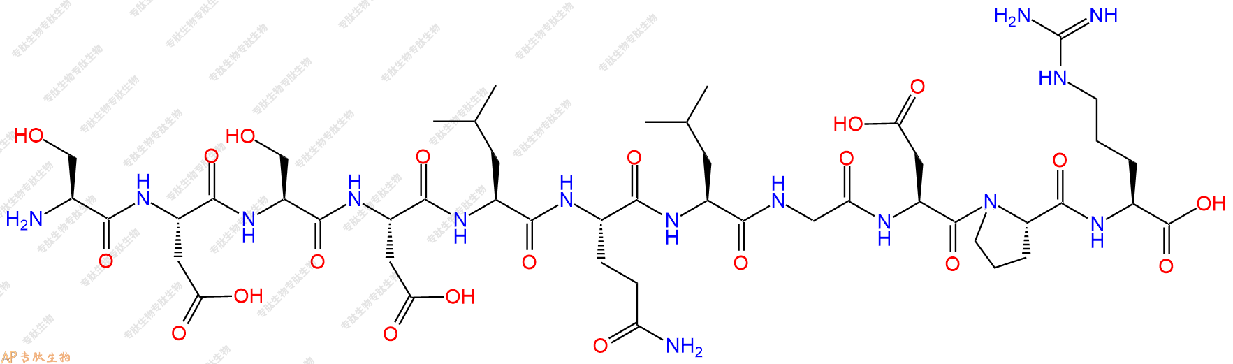 专肽生物产品H2N-Ser-Asp-Ser-Asp-Leu-Gln-Leu-Gly-Asp-Pro-Arg-OH