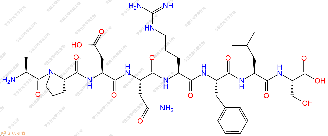 专肽生物产品H2N-Ala-Pro-Asp-Asn-Arg-Phe-Leu-Ser-OH