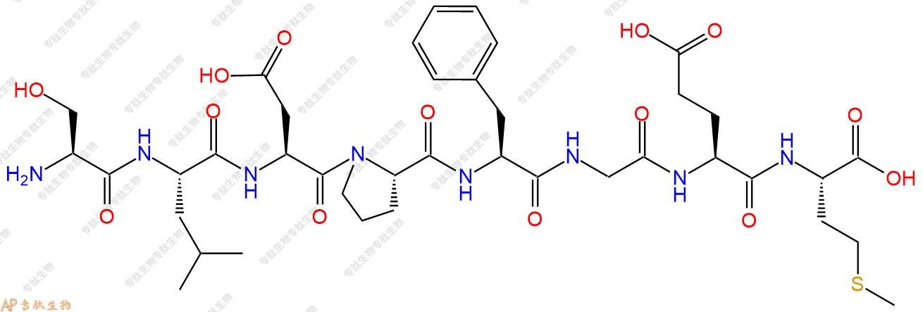 专肽生物产品H2N-Ser-Leu-Asp-Pro-Phe-Gly-Glu-Met-OH