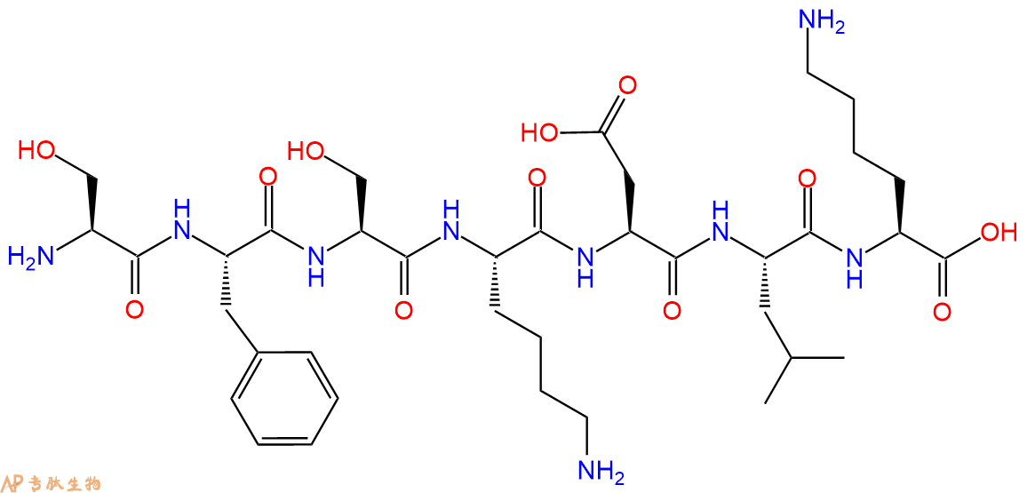 专肽生物产品H2N-Ser-Phe-Ser-Lys-Asp-Leu-Lys-OH