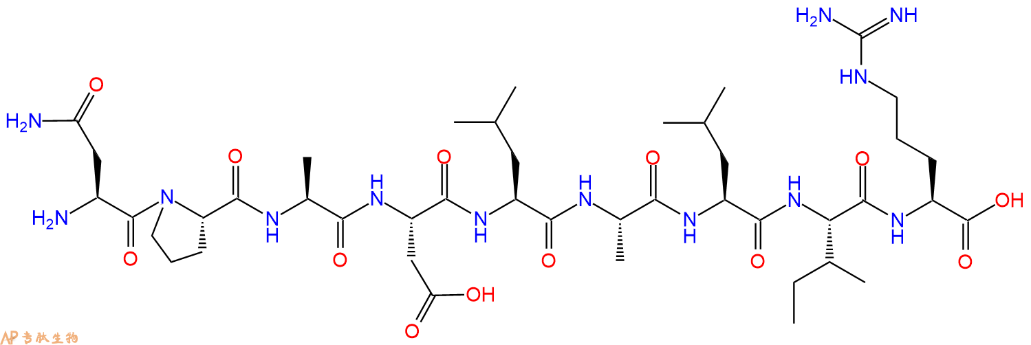 专肽生物产品H2N-Asn-Pro-Ala-Asp-Leu-Ala-Leu-Ile-Arg-OH