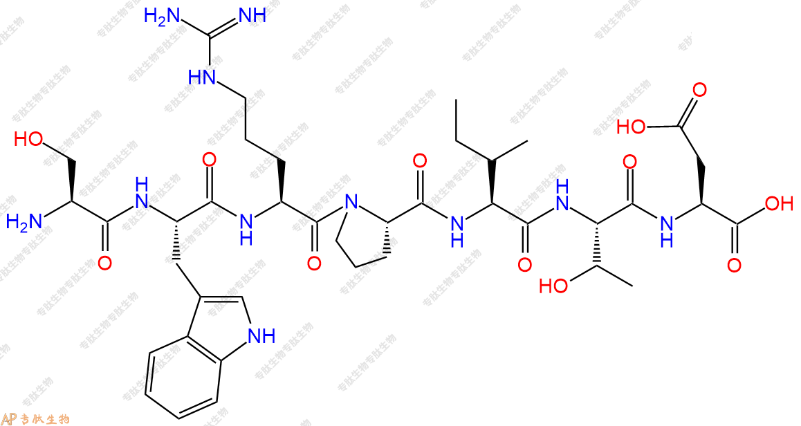 专肽生物产品H2N-Ser-Trp-Arg-Pro-Ile-Thr-Asp-OH