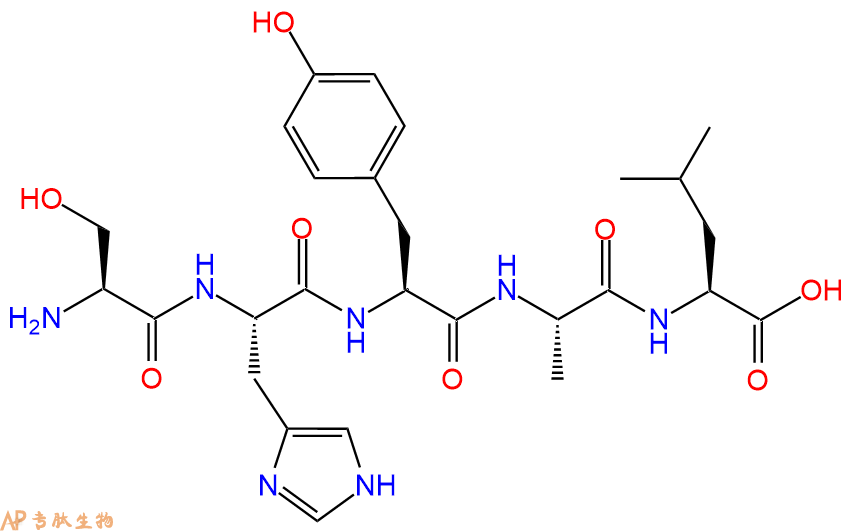专肽生物产品H2N-Ser-His-Tyr-Ala-Leu-OH