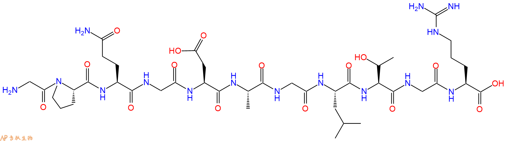 专肽生物产品H2N-Gly-Pro-Gln-Gly-Asp-Ala-Gly-Leu-Thr-Gly-Arg-OH