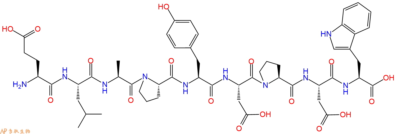 专肽生物产品H2N-Glu-Leu-Ala-Pro-Tyr-Asp-Pro-Asp-Trp-OH