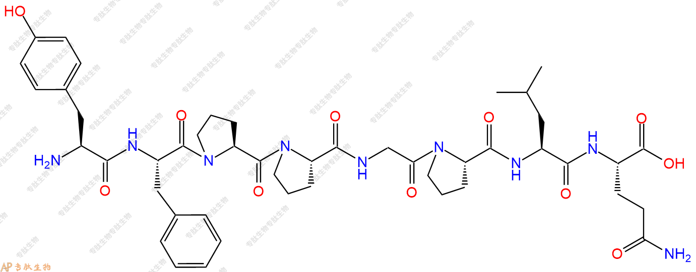 专肽生物产品H2N-Tyr-Phe-Pro-Pro-Gly-Pro-Leu-Gln-OH