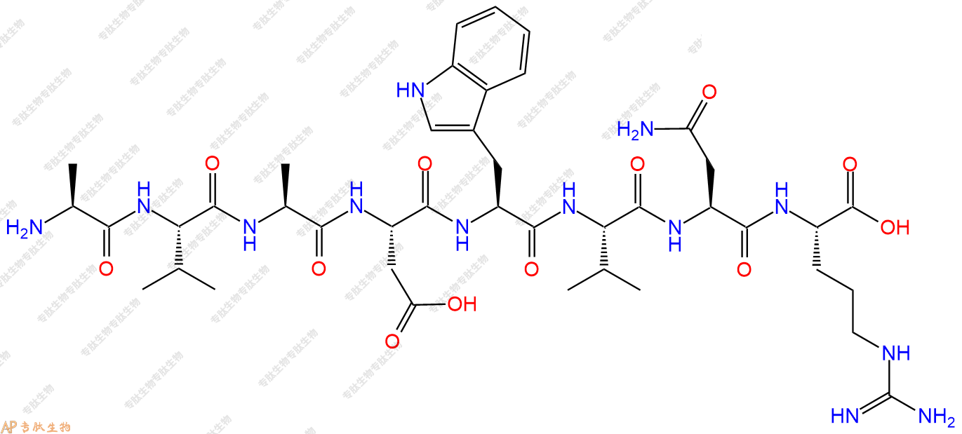 专肽生物产品H2N-Ala-Val-Ala-Asp-Trp-Val-Asn-Arg-OH
