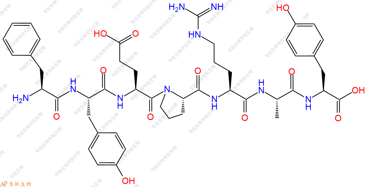 专肽生物产品H2N-Phe-Tyr-Glu-Pro-Arg-Ala-Tyr-OH