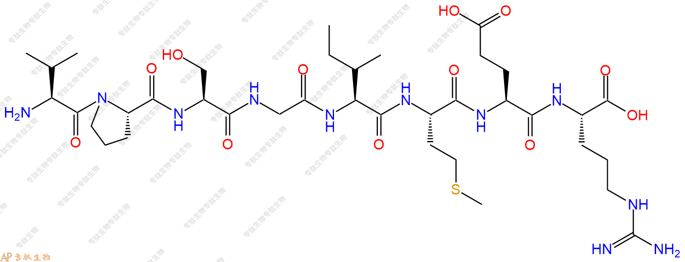 专肽生物产品H2N-Val-Pro-Ser-Gly-Ile-Met-Glu-Arg-OH