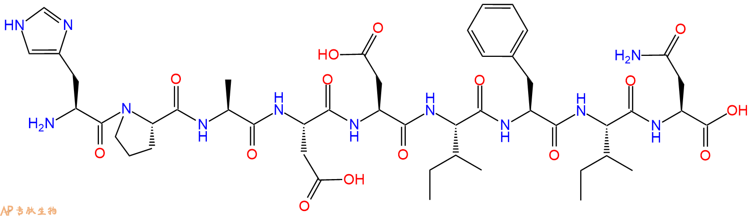 专肽生物产品H2N-His-Pro-Ala-Asp-Asp-Ile-Phe-Ile-Asn-OH