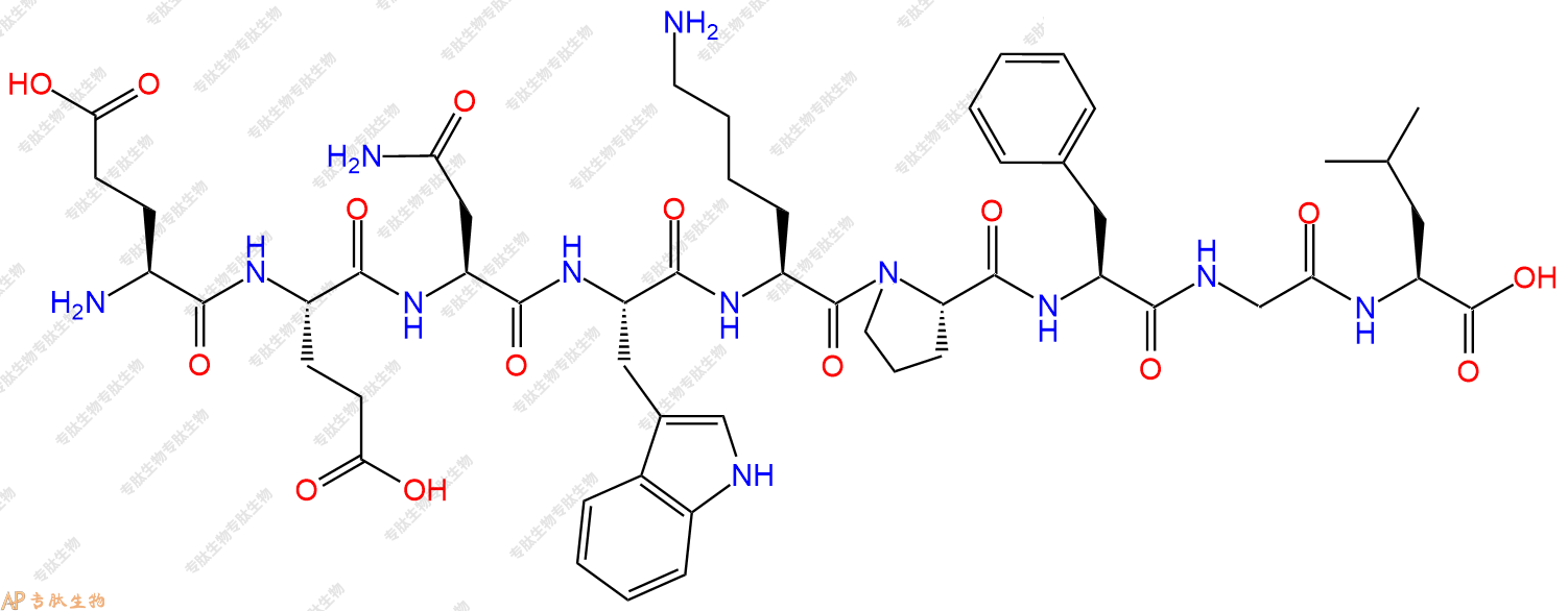 专肽生物产品H2N-Glu-Glu-Asn-Trp-Lys-Pro-Phe-Gly-Leu-OH
