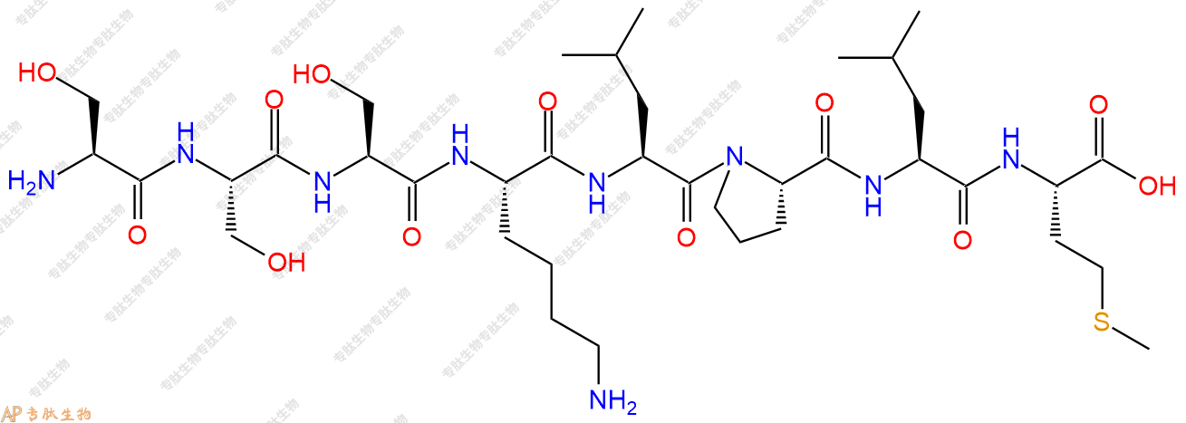 专肽生物产品H2N-Ser-Ser-Ser-Lys-Leu-Pro-Leu-Met-OH