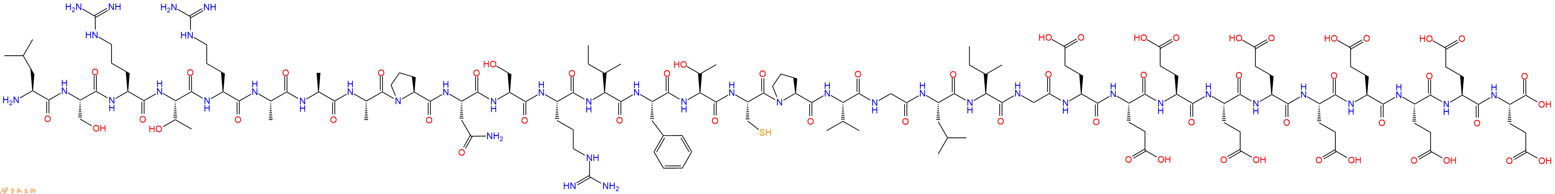 专肽生物产品H2N-Leu-Ser-Arg-Thr-Arg-Ala-Ala-Ala-Pro-Asn-Ser-Arg-Ile-Phe-Thr-Cys-Pro-Val-Gly-Leu-Ile-Gly-Glu-Glu-Glu-Glu-Glu-Glu-Glu-Glu-Glu-Glu-OH