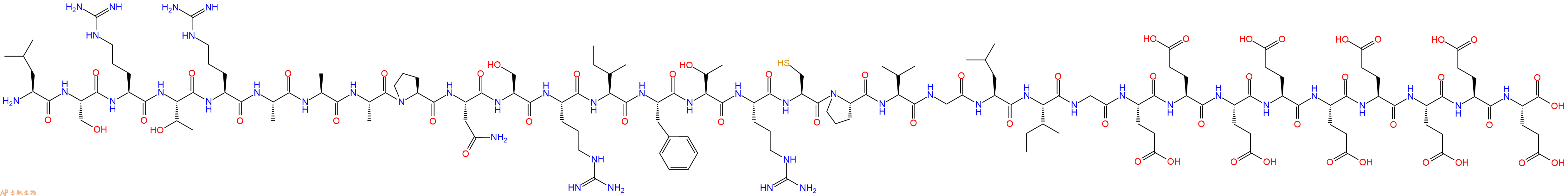 专肽生物产品H2N-Leu-Ser-Arg-Thr-Arg-Ala-Ala-Ala-Pro-Asn-Ser-Arg-Ile-Phe-Thr-Arg-Cys-Pro-Val-Gly-Leu-Ile-Gly-Glu-Glu-Glu-Glu-Glu-Glu-Glu-Glu-Glu-OH