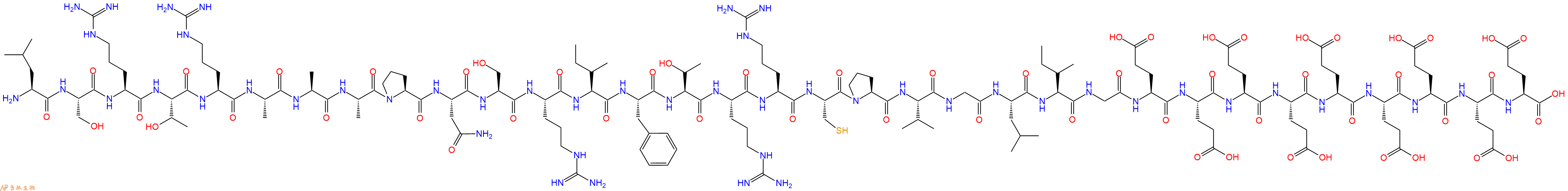 专肽生物产品H2N-Leu-Ser-Arg-Thr-Arg-Ala-Ala-Ala-Pro-Asn-Ser-Arg-Ile-Phe-Thr-Arg-Arg-Cys-Pro-Val-Gly-Leu-Ile-Gly-Glu-Glu-Glu-Glu-Glu-Glu-Glu-Glu-Glu-OH