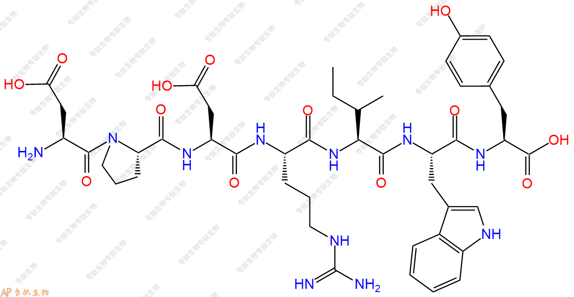 专肽生物产品H2N-Asp-Pro-Asp-Arg-Ile-Trp-Tyr-OH