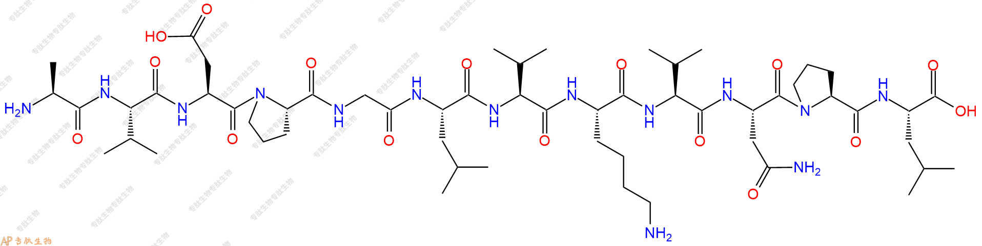 专肽生物产品H2N-Ala-Val-Asp-Pro-Gly-Leu-Val-Lys-Val-Asn-Pro-Leu-OH