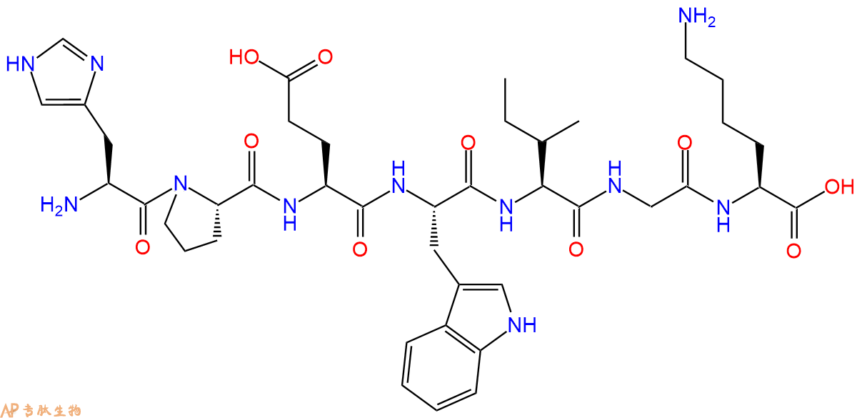 专肽生物产品H2N-His-Pro-Glu-Trp-Ile-Gly-Lys-OH