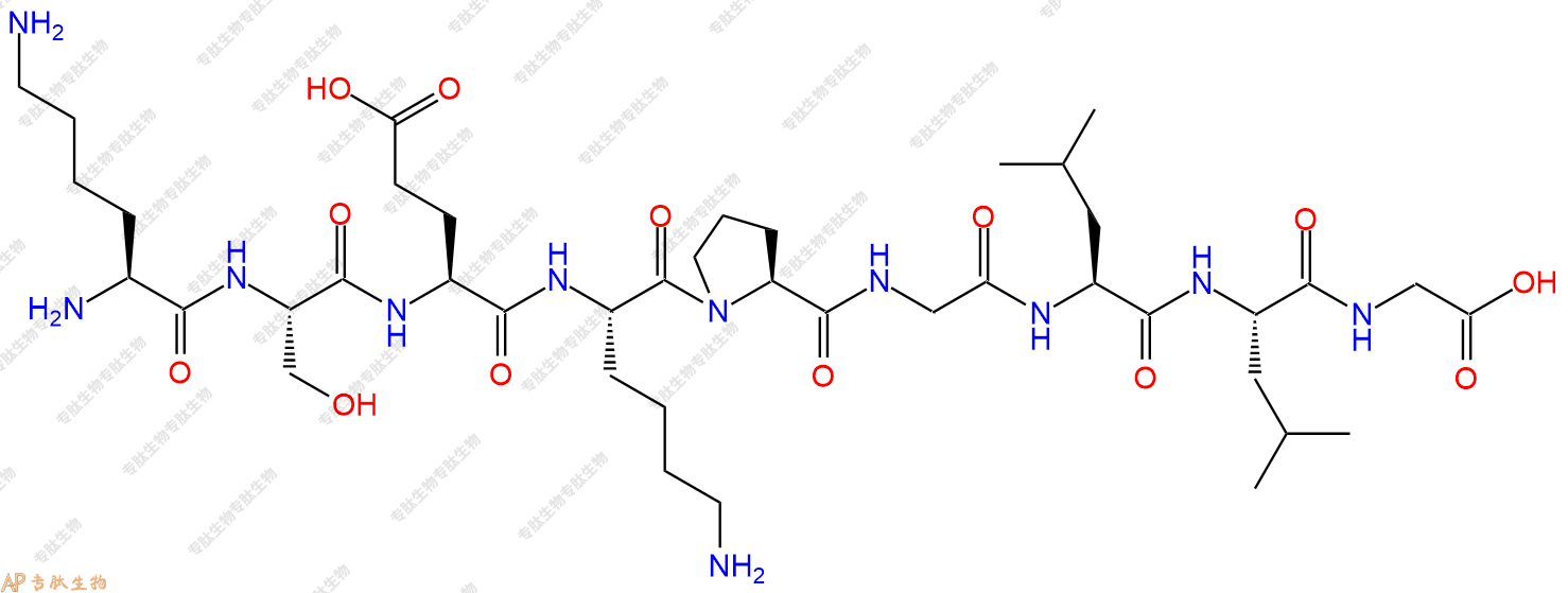 专肽生物产品H2N-Lys-Ser-Glu-Lys-Pro-Gly-Leu-Leu-Gly-OH
