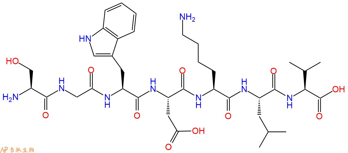 专肽生物产品H2N-Ser-Gly-Trp-Asp-Lys-Leu-Val-OH