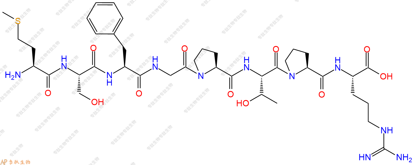 专肽生物产品H2N-Met-Ser-Phe-Gly-Pro-Thr-Pro-Arg-OH
