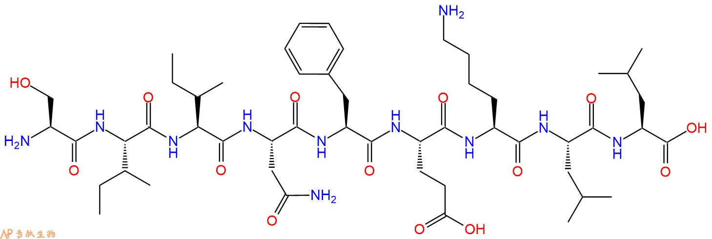 专肽生物产品H2N-Ser-Ile-Ile-Asn-Phe-Glu-Lys-Leu-Leu-OH