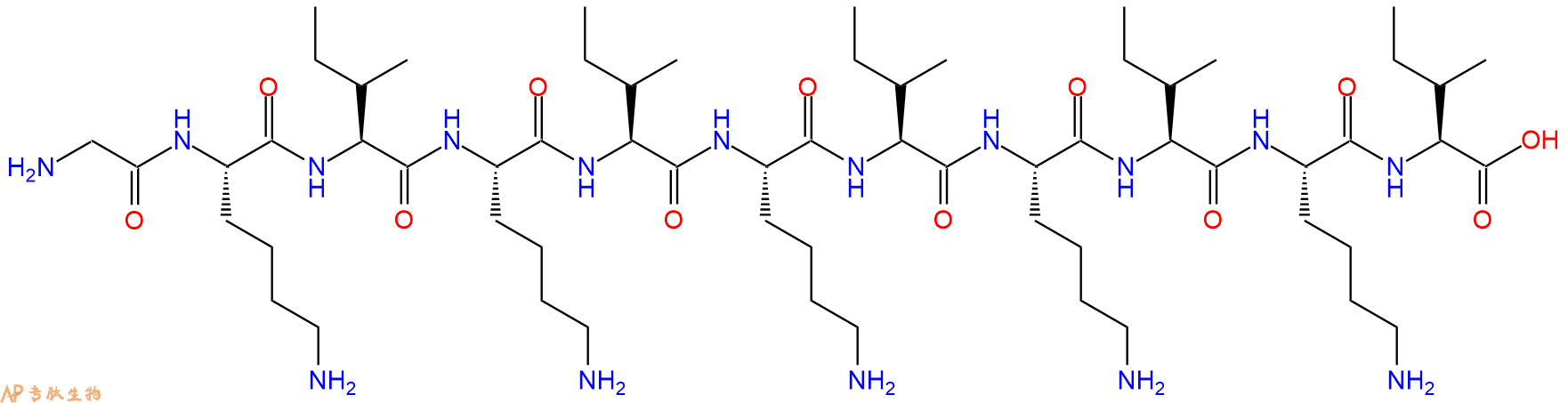 专肽生物产品H2N-Gly-Lys-Ile-Lys-Ile-Lys-Ile-Lys-Ile-Lys-Ile-OH