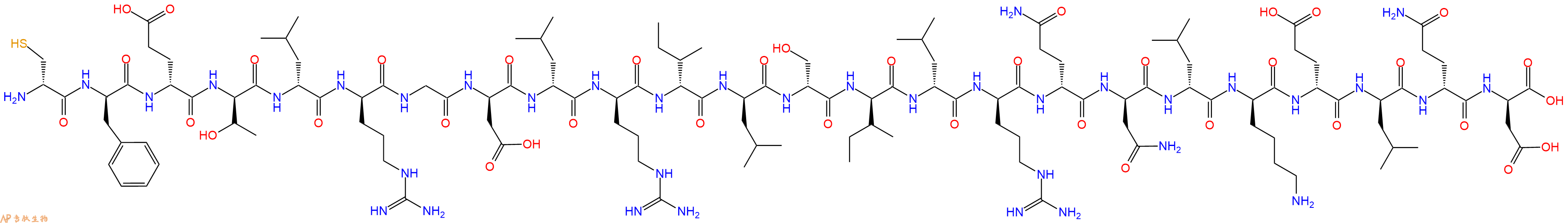 专肽生物产品H2N-DCys-DPhe-DGlu-DThr-DLeu-DArg-Gly-DAsp-DLeu-DArg-DIle-DLeu-DSer-DIle-DLeu-DArg-DGln-DAsn-DLeu-DLys-DGlu-DLeu-DGln-DAsp-OH