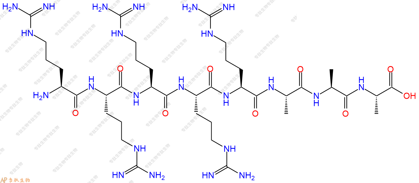 专肽生物产品H2N-Arg-Arg-Arg-Arg-Arg-Ala-Ala-Ala-OH