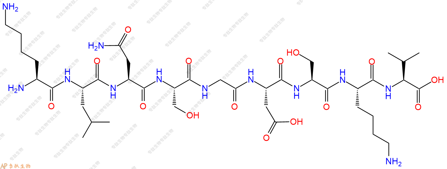 专肽生物产品H2N-Lys-Leu-Asn-Ser-Gly-Asp-Ser-Lys-Val-OH