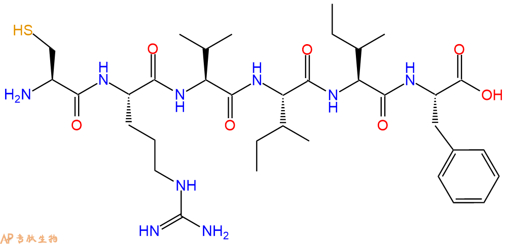专肽生物产品H2N-Cys-Arg-Val-Ile-Ile-Phe-OH