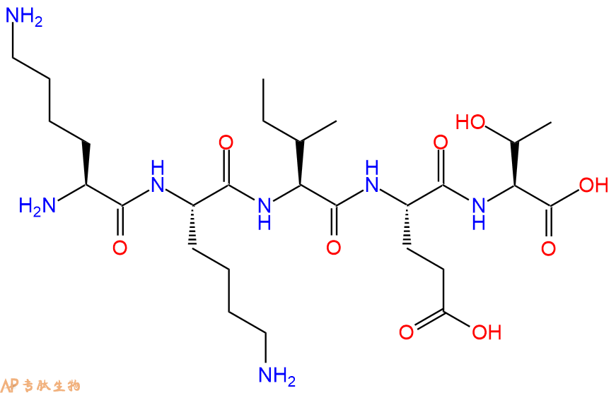 专肽生物产品H2N-Lys-Lys-Ile-Glu-Thr-OH