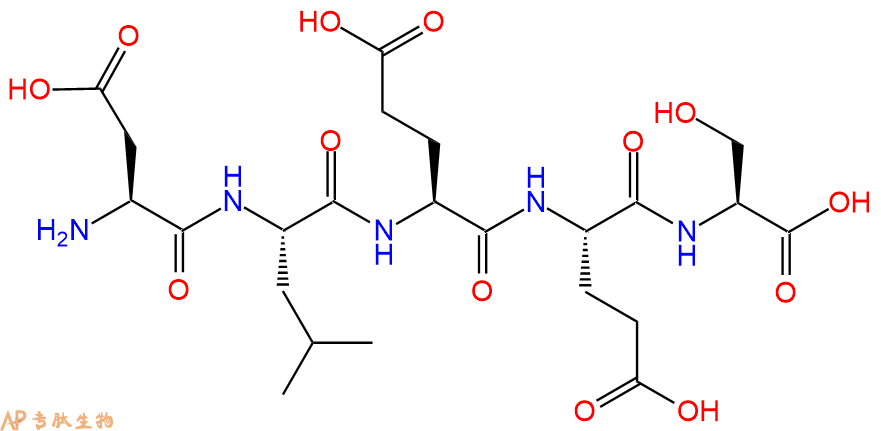 专肽生物产品H2N-Asp-Leu-Glu-Glu-Ser-OH