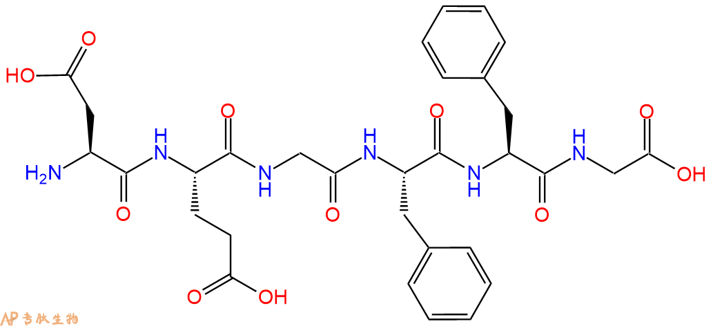 专肽生物产品H2N-Asp-Glu-Gly-Phe-Phe-Gly-OH