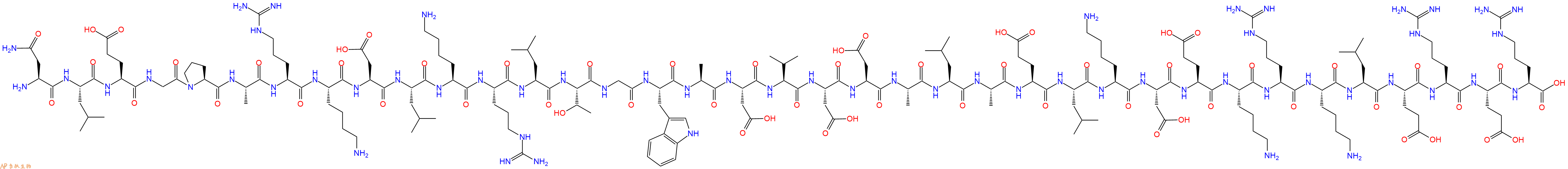 专肽生物产品H2N-Asn-Leu-Glu-Gly-Pro-Ala-Arg-Lys-Asp-Leu-Lys-Arg-Leu-Thr-Gly-Trp-Ala-Asp-Val-Asp-Asp-Ala-Leu-Ala-Glu-Leu-Lys-Asp-Glu-Lys-Arg-Lys-Leu-Glu-Arg-Glu-Arg-OH
