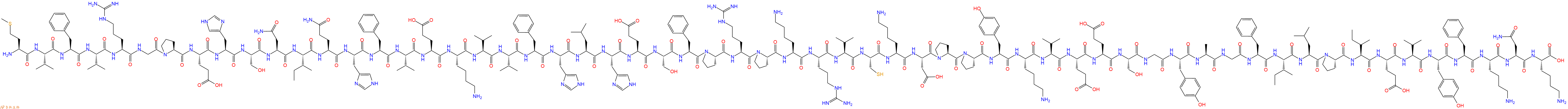 专肽生物产品H2N-Met-Val-Phe-Val-Arg-Gly-Pro-Glu-His-Ser-Asn-Ile-Gln-His-Phe-Val-Glu-Lys-Val-Val-Phe-His-Leu-His-Glu-Ser-Phe-Pro-Arg-Pro-Lys-Arg-Val-Cys-Lys-Asp-Pro-Pro-Tyr-Lys-Val-Glu-Glu-Ser-Gly-Tyr-Ala-Gly-Phe-Ile-Leu-Pro-Ile-Glu-Val-Tyr-Phe-Lys-Asn-Lys-OH
