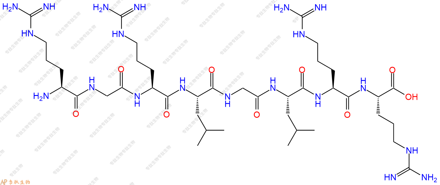 专肽生物产品H2N-Arg-Gly-Arg-Leu-Gly-Leu-Arg-Arg-OH