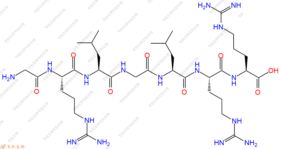 专肽生物产品H2N-Gly-Arg-Leu-Gly-Leu-Arg-Arg-OH