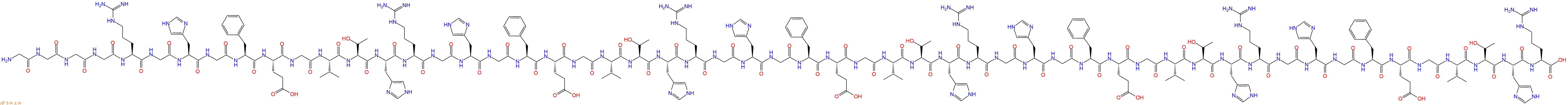 专肽生物产品H2N-Gly-Gly-Gly-Gly-Arg-Gly-His-Gly-Phe-Glu-Gly-Val-Thr-His-Arg-Gly-His-Gly-Phe-Glu-Gly-Val-Thr-His-Arg-Gly-His-Gly-Phe-Glu-Gly-Val-Thr-His-Arg-Gly-His-Gly-Phe-Glu-Gly-Val-Thr-His-Arg-Gly-His-Gly-Phe-Glu-Gly-Val-Thr-His-Arg-OH