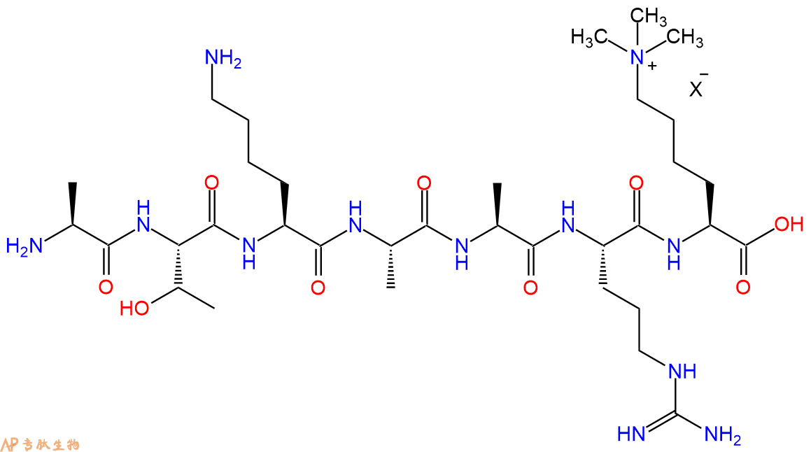 专肽生物产品H2N-Ala-Thr-Lys-Ala-Ala-Arg-Lys(Me)3-OH