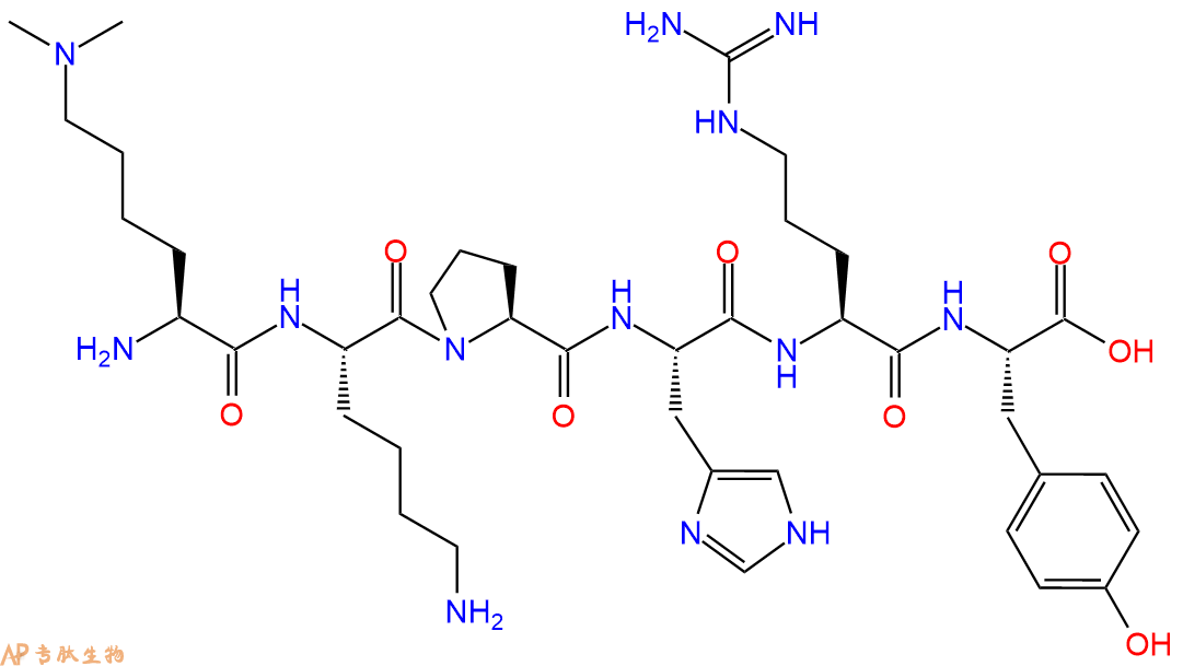 专肽生物产品H2N-Lys(Me)2-Lys-Pro-His-Arg-Tyr-OH