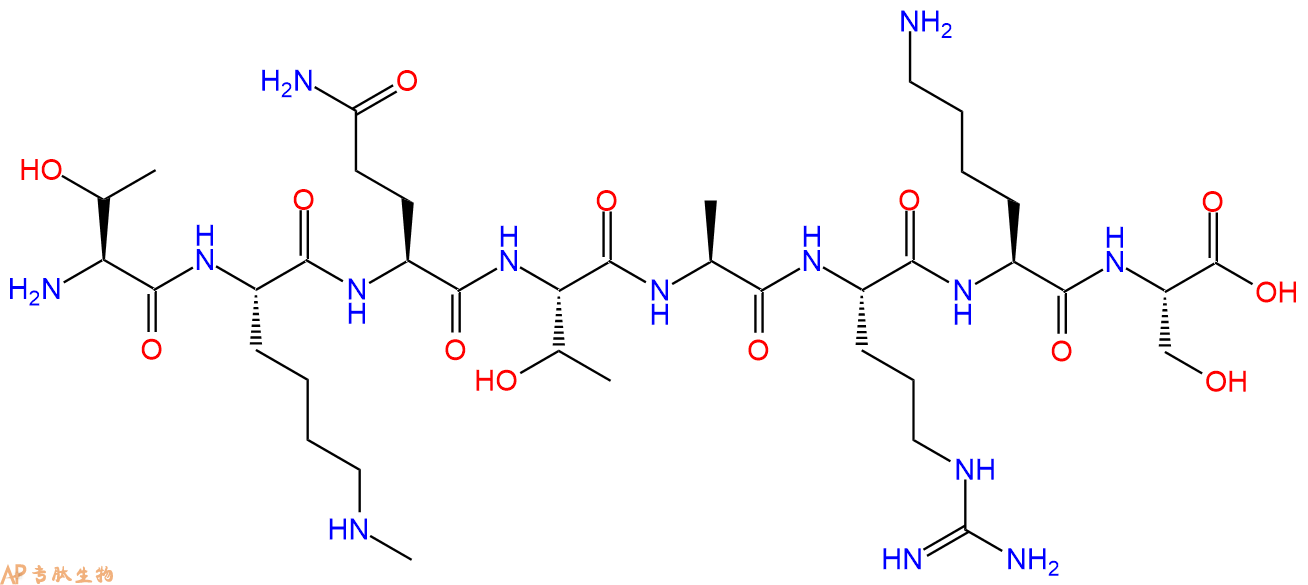 专肽生物产品H2N-Thr-Lys(Me)-Gln-Thr-Ala-Arg-Lys-Ser-OH