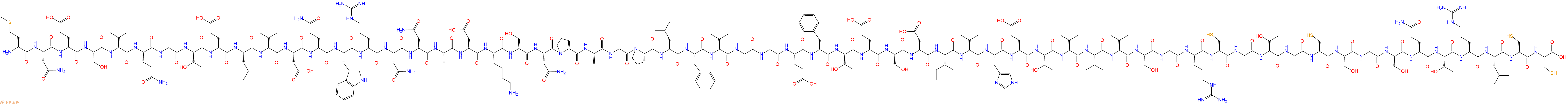 专肽生物产品H2N-Met-Asn-Glu-Ser-Val-Gln-Gly-Thr-Glu-Leu-Val-Asp-Gln-Trp-Arg-Asn-Asn-Ala-Asp-Lys-Ser-Asn-Pro-Ala-Gly-Pro-Leu-Phe-Ile-Gly-Gly-Glu-Phe-Thr-Glu-Ser-Asp-Ile-Val-His-Glu-Thr-Ile-Val-Ile-Ser-Gly-Arg-Cys-Gly-Thr-Gly-Cys-Ser-Gly-Ser-Gln-Thr-Arg-Leu-Cys-Cys-OH