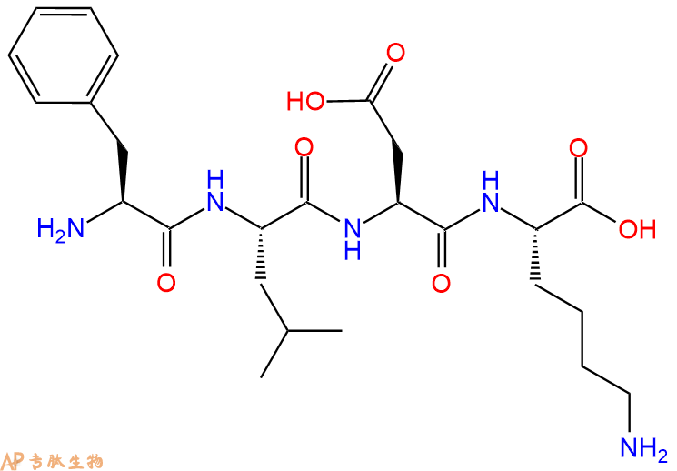 专肽生物产品H2N-Phe-Leu-Asp-Lys-OH